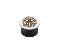Steampunk Octopus Chef Cook Mechanical Cuisine PopSockets PopGrip Adhesivo