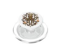 Steampunk Octopus Chef Cook Mechanical Cuisine PopSockets PopGrip para MagSafe