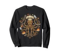 Steampunk Octopus Chef Cook Mechanical Cuisine Sudadera