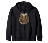 Steampunk Octopus Chef Cook Mechanical Cuisine Sudadera con Capucha