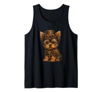 Steampunk Puppies, Regalo para Amantes de los Perros Yorkshire Terrier Yorkie Camiseta sin Mangas
