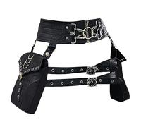 Steampunk - Riñonera con corsé en la cintura, bolsillos en la cadera y las piernas, disfraz renacentista vintage, estilo de transporte multidirección, motocicleta al aire libre, ciclismo, senderismo,