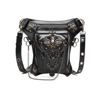 Steampunk - Riñonera multifuncional para mujer, bandolera, riñonera, riñonera, cartera, b, Sencillo