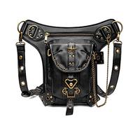 Steampunk - Riñonera multifuncional para mujer, bandolera, riñonera, riñonera, cartera, I, Sencillo