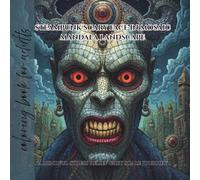 steampunk scary face in mosaic mandala landscape: a mindful stress relief grey scale journey