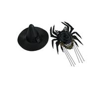 Steampunk Sombrero de Bruja Pasador para el Cabello para Niñas Horquillas Cool Clip Lateral de los Años 2000 Brujas Horquillas para el Pelo Horquillas Halloween Fiesta Sombreros