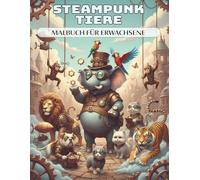 Steampunk Tiere - Malbuch für Erwachsene: 50 kunstvolle, einzigartige Tiere mit Zahnrädern, Monokeln und Zylindern voller mechanischer Fantasie | Entspannung und Stressabbau