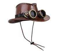 Steampunk Top Hats, Costume Hat, 22.05x22.83 inches, Victorian Goggles Retro Masquerade Accessories, Vintage Gentleman Headwear for Cosplay Party Festival Fashion Show, Men Themed Events