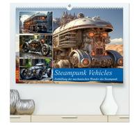 Steampunk Vehicles (hochwertiger Premium Wandkalender 2026 DIN A2 quer), Kunstdruck in Hochglanz: Willkommen in der faszinierenden Welt der ... Zukunft auf einzigartige Weise verschmelzen