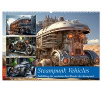 Steampunk Vehicles (Wandkalender 2026 DIN A2 quer), CALVENDO Monatskalender: Willkommen in der faszinierenden Welt der Steampunk-Fahrzeuge, in der ... Zukunft auf einzigartige Weise verschmelzen