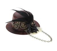 Steampunk Victorian Gears - Gorro gótico con clip para el pelo para mujer, accesorios de disfraz de fotografía de Halloween, diademas para niños