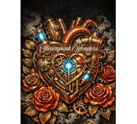 Steampunk Wonders Coloring Book: An Intricate Adult Coloring Book with Mechanical Animals, Clockwork Gears, and Victorian Fashion for Stress Relief