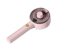 Steamy Cat Brush, Shedding Brush, Cleaning Cat Brush, Anti Static Shedding Spray Comb, Water Tank Pet Comb Long and Short Haired Cats Dogs (Ceramic White, Sakuras Powder)