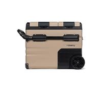 Steamy-E Dual Zone 45 Roller, Nevera de compresor portátil eléctrica con Ruedas, 45 litros, Color Arena, 12V / 230V, para Congelar y Enfriar de -20°C a +20°C, Ideal para Camping