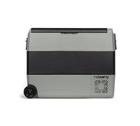Steamy-E Dual Zone 60 Roller, Nevera de compresor portátil eléctrica con Ruedas, 56 litros, Gris, 12V / 230V, para Congelar y Enfriar de -20°C a +20°C, Ideal para Camping