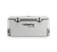 Steamy Marine 155, Nevera Pasiva Grande Especial para Barcos/Deportes Acuáticos y Uso Profesional, 155 litros, Blanco