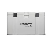 Steamy Marine Pro 120, Nevera Pasiva Grande Especial para Barcos/Deportes Acuáticos y Uso Profesional, 120 litros, Blanco
