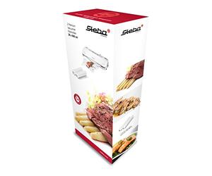 Steba 2 rollos de film al vacío premium, ideales para cocinas sous-vide (STEBA), son resistentes al desgarro, con costura soldada estable, a prueba de hervidos y aptos para microondas. Rollos de film.