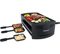 Steba Pizza-Raclette, raclette clásica en la plancha y gratinada en las sartenes, función pizza con calor inferior. RC 6 Bake & Grill.