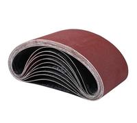 STEBRUAM 10 piezas Bandas de Lija 100 x 915 mm, 60/80/100/120/240 Mix grano Para Lijadora de Banda