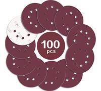 STEBRUAM 100 Piezas Discos para lijas 125mm Grano 2000, lija circular con 8 Agujeros para Lijadora Excéntrica y Lijadora Orbital