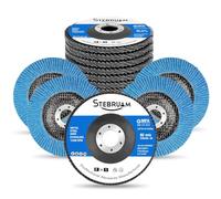STEBRUAM 12 piezas 115 mm discos abrasivos de abanico discos abrasivos de láminas discos abrasivos discos de limpieza por lijado grano 40 para amoladora angular con batería GWS BTI acero inoxidable