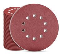 STEBRUAM 30Pcs 225mm Discos Lijas 10 Hole Grit 5X60/80/120/240/400 MIX