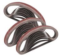STEBRUAM Bandas de Lija 10 x 330 mm,30piezas 180 grano Para Lijadora de Banda