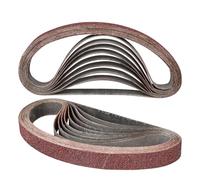 STEBRUAM Bandas de Lija 20x520 mm,10piezas 40 grano Para Lijadora de Banda