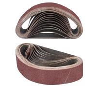 STEBRUAM Bandas de Lija 30x330 mm,10piezas 40 grano Para Lijadora de Banda