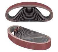 STEBRUAM Bandas de Lija 30x533 mm,12piezas 100 grano Para Lijadora de Banda