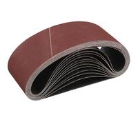 STEBRUAM Bandas de Lija 75x 457 mm,12piezas 180 grano Para Lijadora de Banda