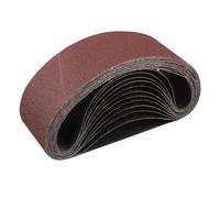 STEBRUAM Bandas de Lija 75x 533 mm,12piezas 80 grano Para Lijadora de Banda