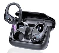 STECEi Auriculares Inalámbricos Deportivos, Auriculares Bluetooth 5.4 con HD Micrófono, 75H de Reproducción con Cancelacion Ruido ENC, IPX7 Impermeable Cascos Inalambricos Running con Pantalla LED