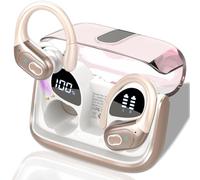 STECEi Auriculares traductores con IA, 3 in 1, con App y micrófono, 75 Horas de duración, Oro Rosa