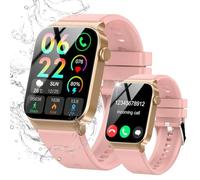 STECEi Reloj Inteligente Mujer con Llamada, 1,85" Smartwatch con 110+ Modos Deportivos, Monitor de Ritmo Cardíaco y Sueño, Impermeable IP68 Inteligente con DIY Esfera Reloj, Podómetro, Rosa