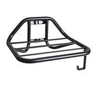 STECO V.R.-Transportgepäckträger 16mm Stahlrohr, zur Befestigung am Steuerrohr Für Rohr-Ø bis 50mm, mit Lampenhalter, Tragfähigkeit 15kg, schwarz, erfüllt die Anforderungen der Norm EN 14872., Maße Tragfläche: 35x28cm