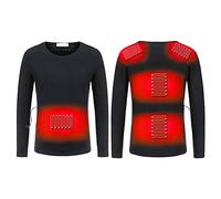 Stecto Ropa interior térmica unisex, temperatura ajustable, mangas largas, lavable por USB, aislamiento eléctrico, para correr, esquiar, ciclismo, XXL