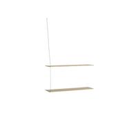 Stedge 2.0 Estante 80 cm Roble Pigmentado Blanco/Acero Inoxidable