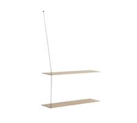 Woud Estantería Stedge 80 cm roble pigmentado blanco