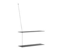 Woud Estantería Stedge 80 cm Fresno pintado de negro