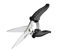 stedi Tijeras de trabajo pesado, tijeras multiusos con dientes finos, ranura de cable de corte fácil, aislamiento, mango antideslizante y cómodo