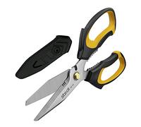 stedi Tijeras profesionales de 22.8 cm de alta resistencia, cartón y alfombra, muy cómodas, agarre suave y cuchillas de precisión de acero inoxidable, cuero, tela de costura