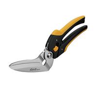 stedi Tijeras profesionales de 25.4 cm, resistentes y polivalentes de cartón y alfombra, asas ergonómicas de acero inoxidable, cuchillas de precisión de corte fácil, cuero, tela de costura
