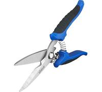 stedi Tijeras universales de 20 cm, tijeras de electricista, cuchillas extralargas y reforzadas con tijeras de acero inoxidable dentadas finas con alto contenido de carbono para el corte doméstico