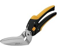 stedi Tijeras universales de 25 cm, tijeras para alfombras, tijeras de alto rendimiento, con cuchillas dentadas finas de acero inoxidable al carbono, tela, hojas de hierro