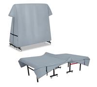STEECA Funda de mesa de ping pong para exteriores, impermeable, de doble función, se adapta tanto a mesas plegables como planas interiores y exteriores, 68 pulgadas de largo x 6 pulgadas de ancho x 62