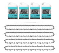 STEEIRO Pack de 4 cadenas de sierra, 3/8" LP 1,3 mm, 57 TG, 40 cm, con 1 archivo. Compatible con Einhell, Echo, Dolmar, Worx y otros (3/8" 1,3 mm 57 TG)