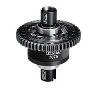 Steel + Aluminum 7075 Alloy 52T Center Complete Differential Set For Traxxas 1/8 4WD Sledge Monster Truck 95076-4 Upgrades - Black