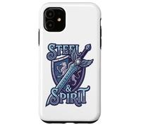 Steel and Spirit Griffin Shield Fantasía Espada Runas Magia Carcasa para iPhone 11
